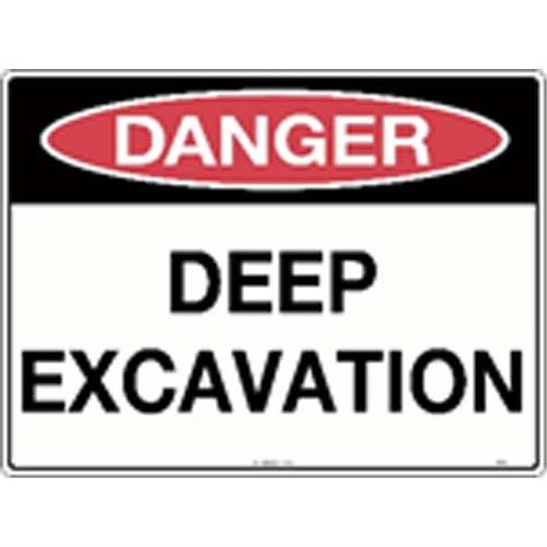 Danger Signs - Danger Deep Excavation Corflute Sign